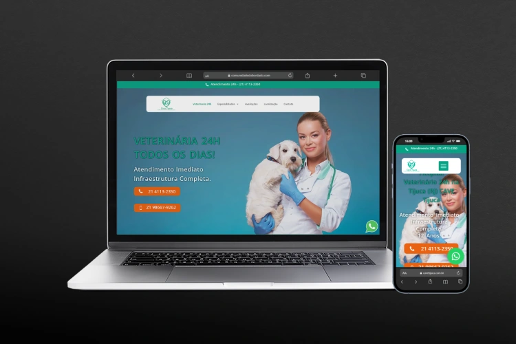 Site Institucional Veterinária Cavetijuca