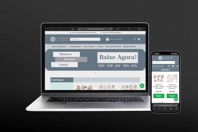 Otimização de Performance site comunidade do bordado